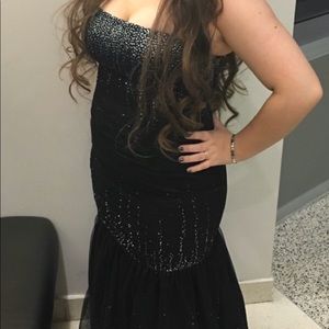 Black mermaid style gown